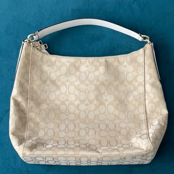 Coach Signature Bag - NWOT - Gold on Gold - Canvas Shoulder Bag - Picture 4 of 7